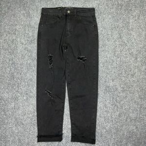 Lucky & Blessed Jeans Womens Size 4 Black Mom Distressed